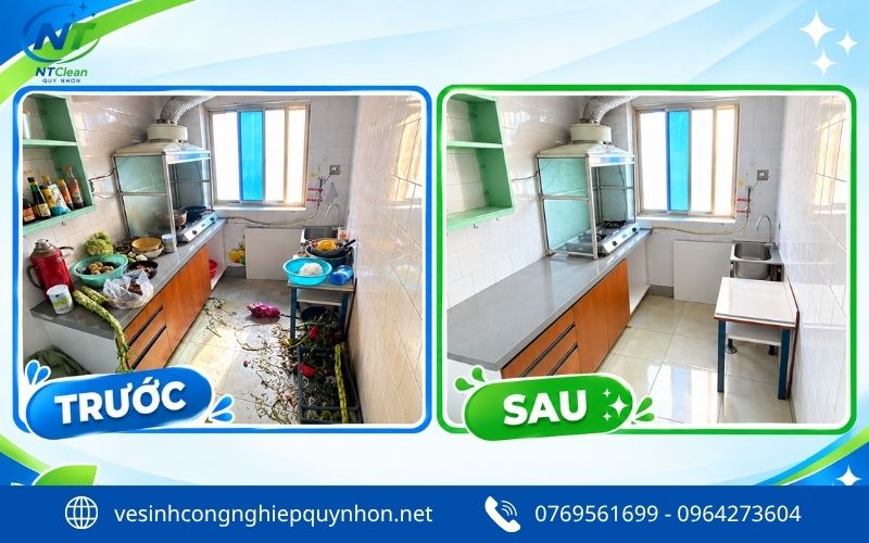 Nhân viên NTClean làm giúp việc nhà tại Quy Nhơn