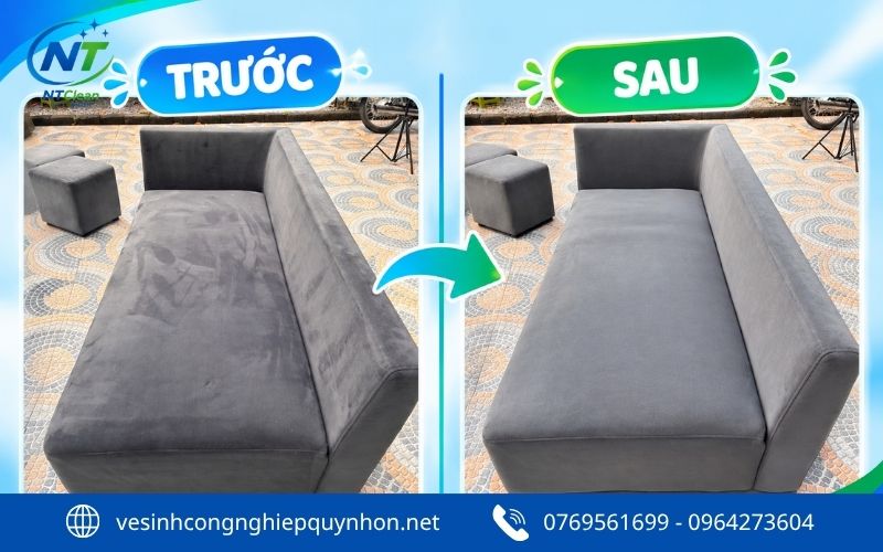 Giặt sofa vải tại nhà ở Quy Nhơn Nam